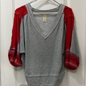We The Free Gray and Red shirt S